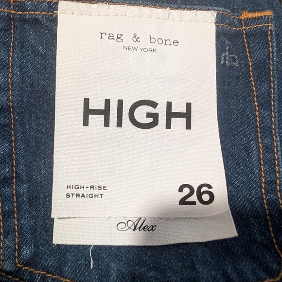 NWT rag & bone | Alex High-Rise Straight in Stowe Blue - Picture 5 of 10